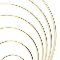 HKM-250515 Golden Floral Metal Dream Catcher Wind Chimes - Circles in Various Sizes