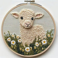 HKM-250579 Cute Cartoon Embroidery Craft Suit for Beginners - Turtle, Sheep, Horse, Fox, Butterfly, Mermaid Designs