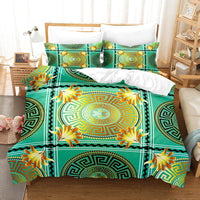 HKM-250899 Striped Brushed Chemical Fiber Bed Set - Modern Simplicity Available in Multiple Sizes