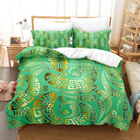 HKM-250899 Striped Brushed Chemical Fiber Bed Set - Modern Simplicity Available in Multiple Sizes