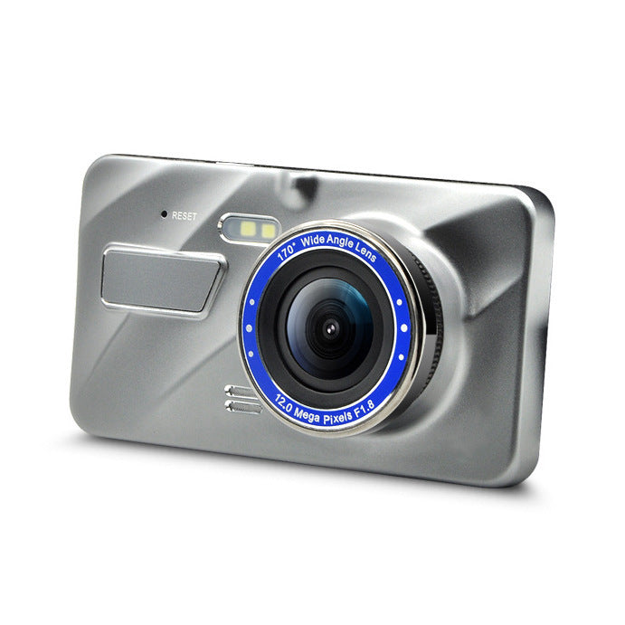 HKM-250963 4-Inch 1080p Front and Rear Dual Lens Dash Cam with IPS HD Screen