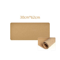 HKM-250963 Large Natural Cork Mouse Pad - Anti-Slip Waterproof Desk Mat for PC and Laptop