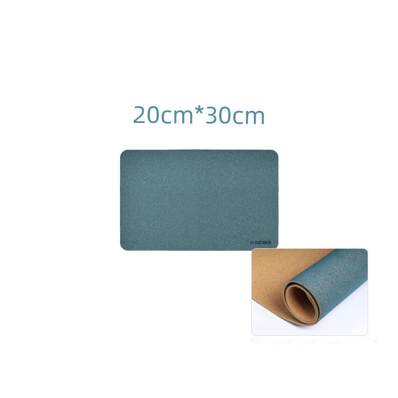HKM-250963 Large Natural Cork Mouse Pad - Anti-Slip Waterproof Desk Mat for PC and Laptop