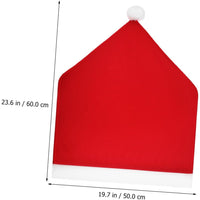 HKM-251027 Festive Santa Claus Chair Covers for Holiday Dining - Easy to Install Non-Woven Slipcovers