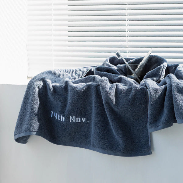 HKM-251155 Personalized Cotton Bath Towel with Custom Embroidery for Special Occasions
