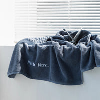HKM-251155 Personalized Cotton Bath Towel with Custom Embroidery for Special Occasions