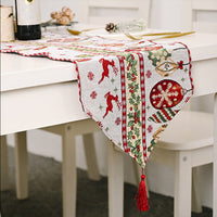 HKM-251347 Christmas Knitted Fabric Table Runner - 180*35 cm Holiday Decor