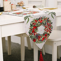 HKM-251347 Christmas Knitted Fabric Table Runner - 180*35 cm Holiday Decor