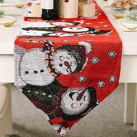 HKM-251347 Christmas Knitted Fabric Table Runner - 180*35 cm Holiday Decor