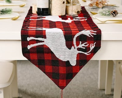 HKM-251347 Christmas Knitted Fabric Table Runner - 180*35 cm Holiday Decor