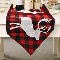 HKM-251347 Christmas Knitted Fabric Table Runner - 180*35 cm Holiday Decor