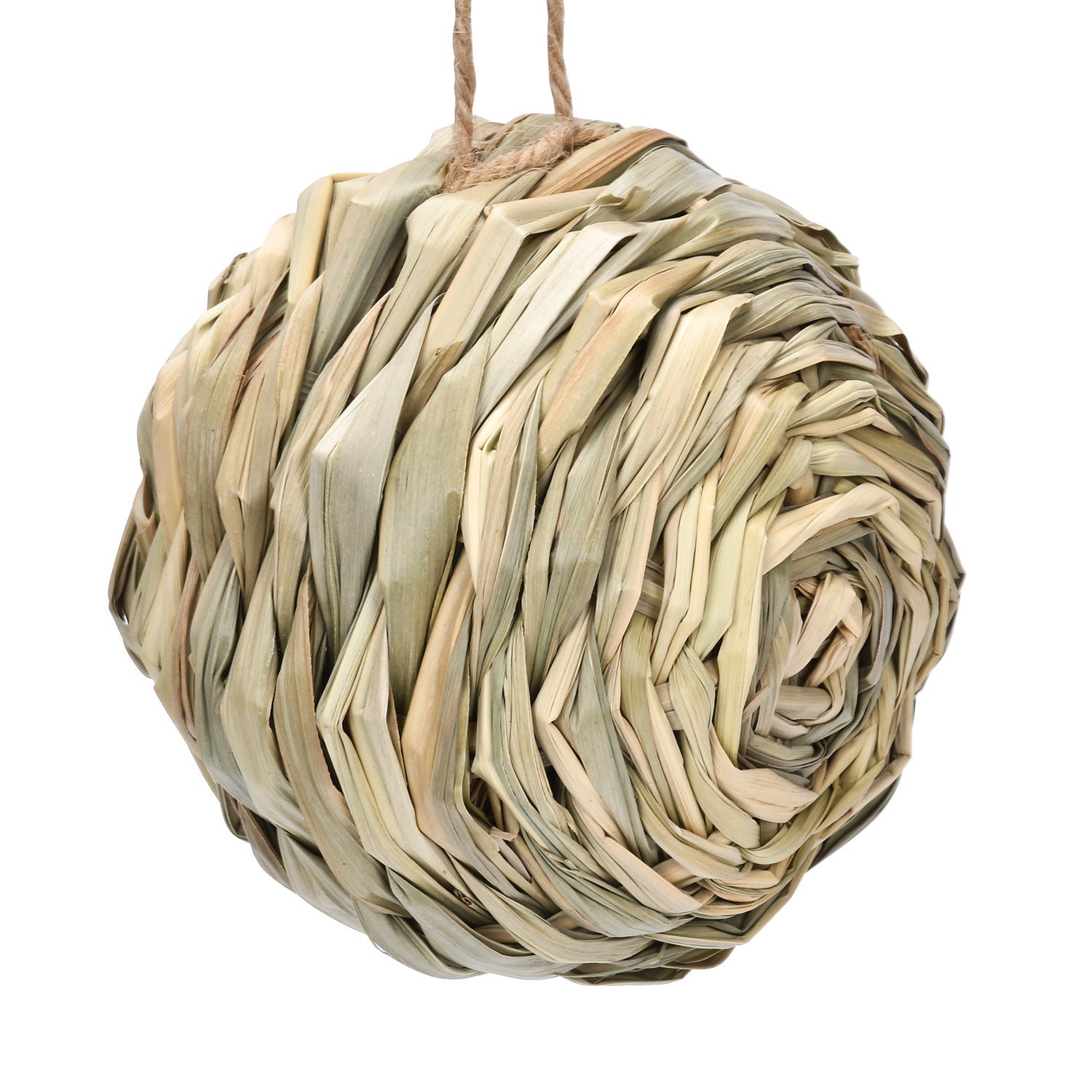 HKM-251667 Outdoor Grass Bird Nest - Spherical Round Mouth Design, Small Size 12cm & 14cm