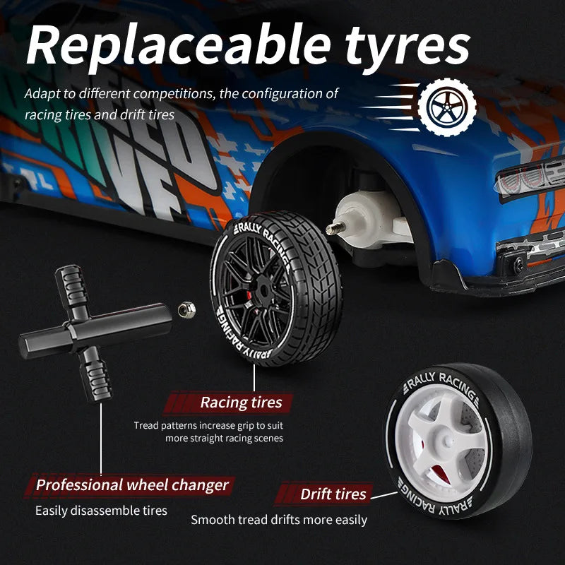 HKM-251731 1:16 Scale Electric 4WD Drift Racing Car with Remote Control and Lights