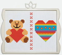 HKM-251731 Eco-Friendly Cross Stitch Kit with Frame - 17x14cm Cotton Thread Design