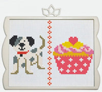 HKM-251731 Eco-Friendly Cross Stitch Kit with Frame - 17x14cm Cotton Thread Design