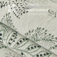 HKM-251795 Universal Chenille Shaped Sofa Cover with Plant and Flower Pattern in Multiple Sizes