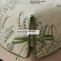 HKM-251795 Universal Chenille Shaped Sofa Cover with Plant and Flower Pattern in Multiple Sizes
