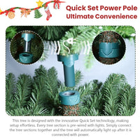 HKM-251859 7ft Mixed PE/PVC Christmas Tree with 2126 Tips and 340 RGB LED Lights