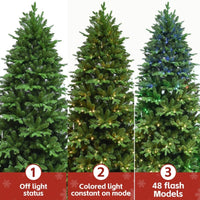 HKM-251859 7ft Mixed PE/PVC Christmas Tree with 2126 Tips and 340 RGB LED Lights