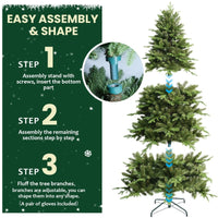 HKM-251859 7ft Mixed PE/PVC Christmas Tree with 2126 Tips and 340 RGB LED Lights