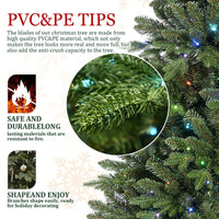 HKM-251859 7ft Mixed PE/PVC Christmas Tree with 2126 Tips and 340 RGB LED Lights