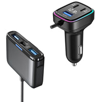 HKM-251923 115W Fast Charge Car Charger - High Power Output, Compact Design, Compatible with 12-24V Vehicles