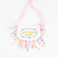 HKM-252051 Pet Birthday Bib and Hat Set for Dogs - Triangle Scarf with Letter Pattern, Polyester, Sizes S and M
