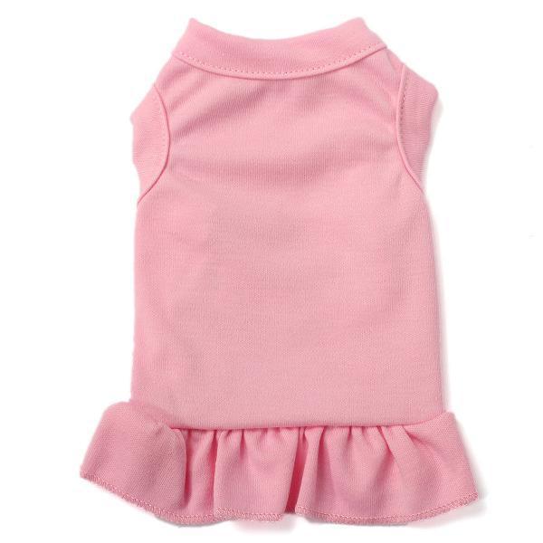 HKM-252307 Cotton Ruffle Dress for Pets - Solid Color Princess Style Skirt