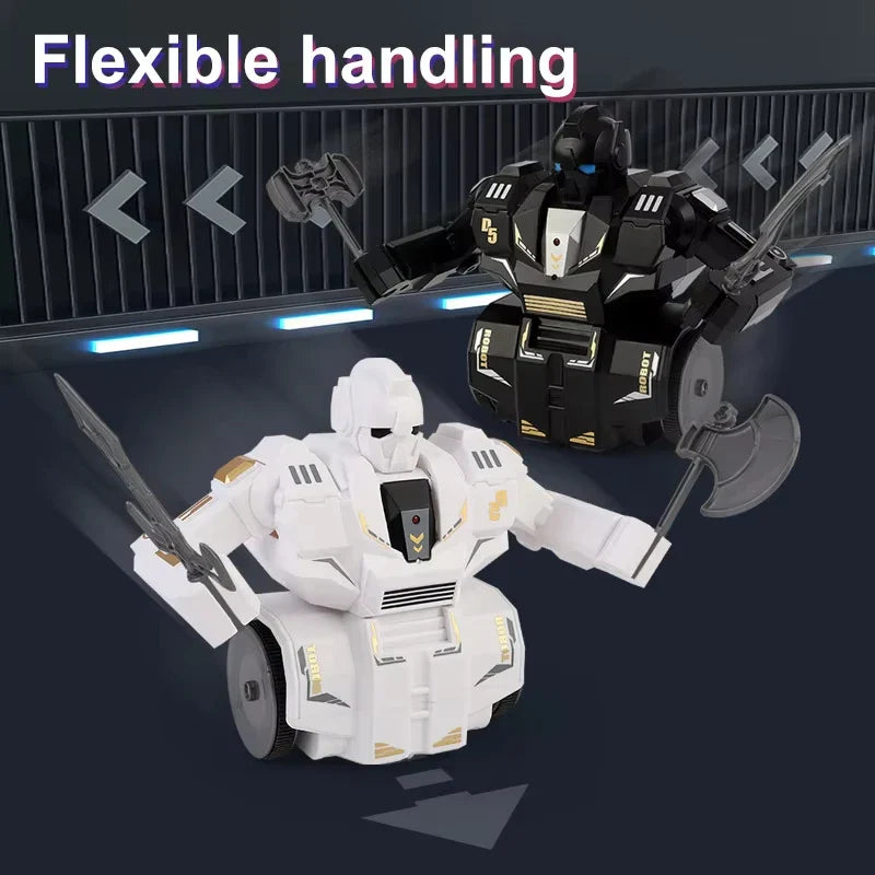 HKM-252307 Remote-controlled Interactive Mini Fighting Robots for 2 Players - 360° Rotation Battle Toy