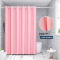 HKM-252435 Linen Thick Waterproof Mildew-Proof Shower Curtain in Various Colors and Sizes