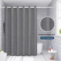 HKM-252435 Linen Thick Waterproof Mildew-Proof Shower Curtain in Various Colors and Sizes
