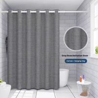 HKM-252435 Linen Thick Waterproof Mildew-Proof Shower Curtain in Various Colors and Sizes