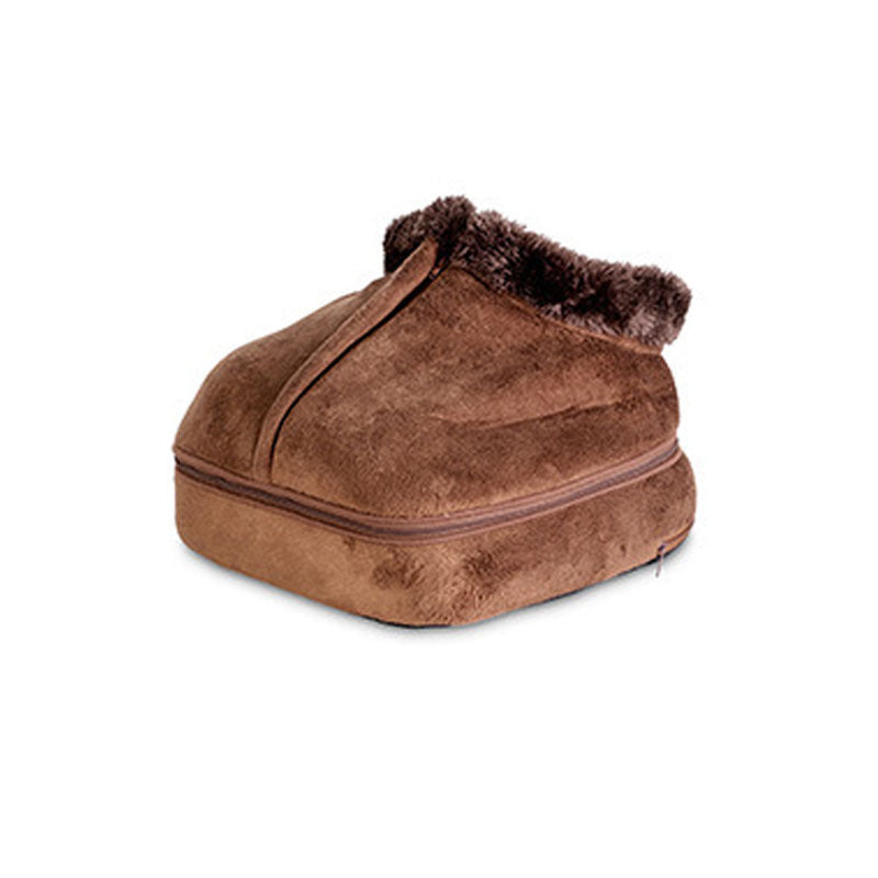 HKM-252563 Brown Foot Massager with Thermotherapy and Handheld Remote Control - Mechanical Operation
