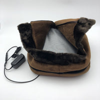 HKM-252563 Brown Foot Massager with Thermotherapy and Handheld Remote Control - Mechanical Operation