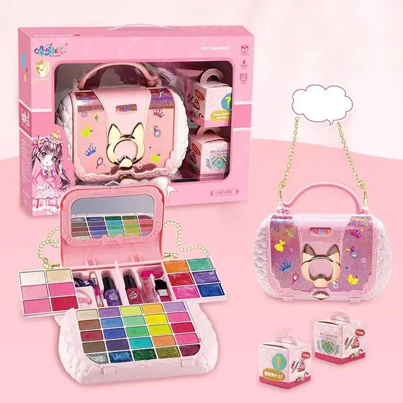 KTX-252563 Non-Toxic Washable Makeup Pretend Play Kit for Girls Ages 2-13