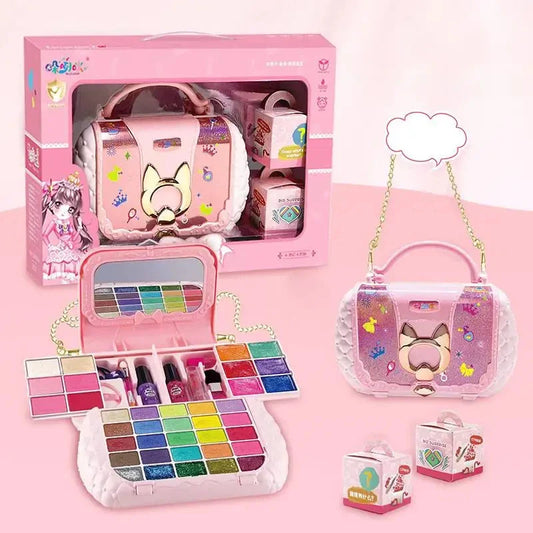 KTX-252563 Non-Toxic Washable Makeup Pretend Play Kit for Girls Ages 2-13