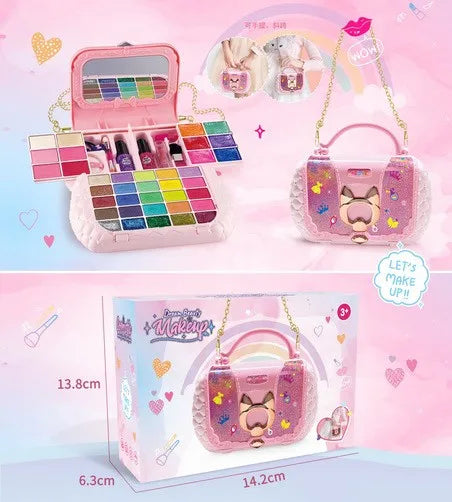 KTX-252563 Non-Toxic Washable Makeup Pretend Play Kit for Girls Ages 2-13