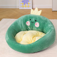 HKM-252691 Cozy Animal-Themed Semi-Enclosed Cat Bed with Soft Blanket Options