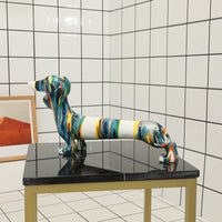 HKM-252819 Dachshund Dog Resin Craft Ornament – Modern Animal Decor, 43x11x22.5 cm