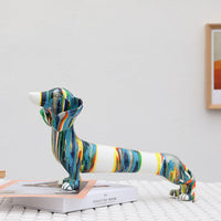 HKM-252819 Dachshund Dog Resin Craft Ornament – Modern Animal Decor, 43x11x22.5 cm