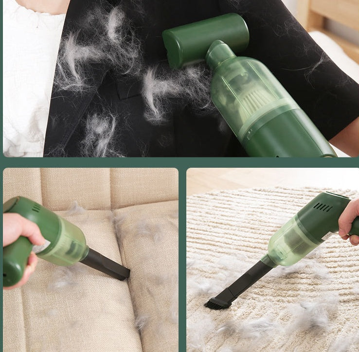 HKM-252819 Electric Cat & Dog Hair Suction Cleaner with Two Suction Heads - Green