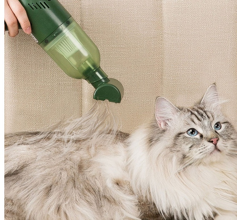 HKM-252819 Electric Cat & Dog Hair Suction Cleaner with Two Suction Heads - Green