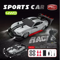 HKM-252883 1/20 Scale Remote Control Drift Car - Rechargeable High-Speed Toy Vehicle with Lights, Indoor & Outdoor Use