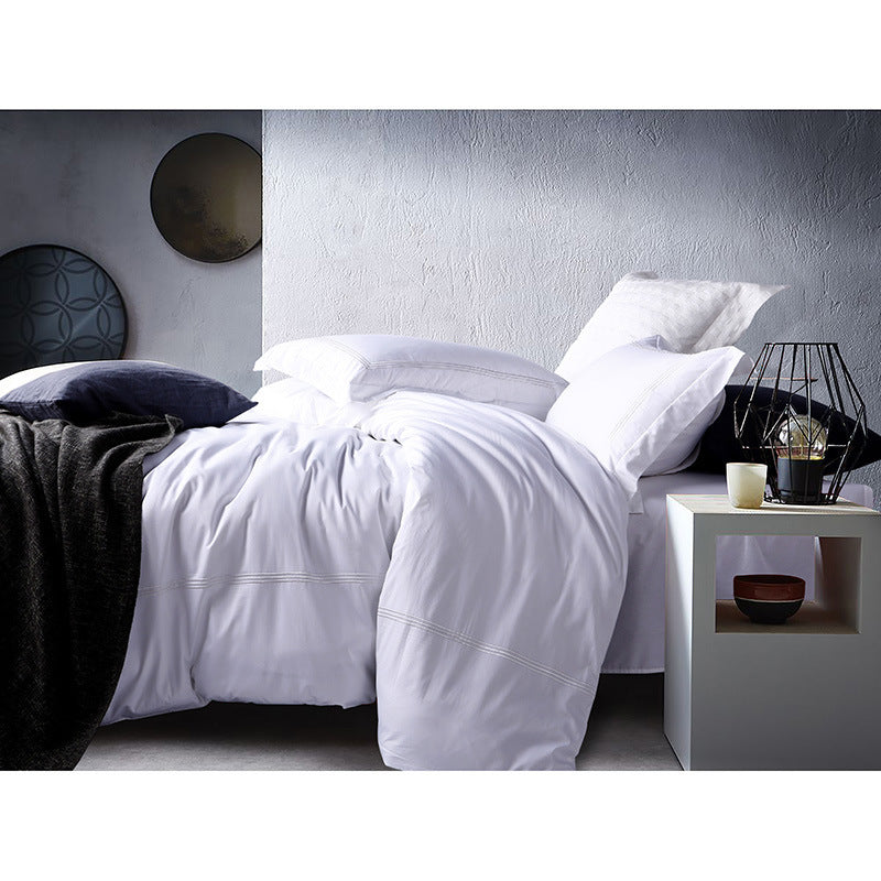 HKM-252883 Four-Piece Satin Embroidery Bedding Set in Various Colors and Sizes