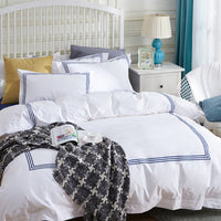 HKM-252883 Four-Piece Satin Embroidery Bedding Set in Various Colors and Sizes