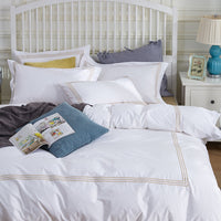 HKM-252883 Four-Piece Satin Embroidery Bedding Set in Various Colors and Sizes