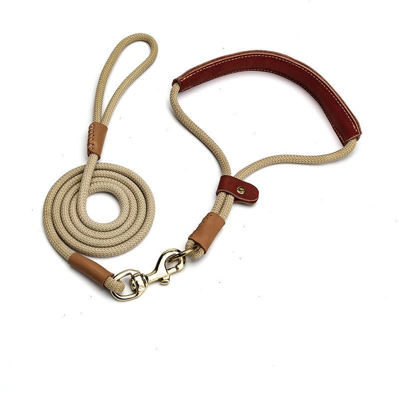 HKM-252883 Lightweight Nylon Dog Leash with Collar Set in Multiple Colors for Medium and Large Dogs