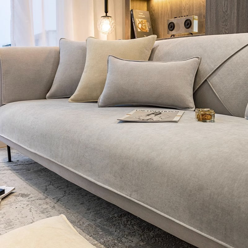 HKM-252947 Non-slip Chenille Sofa Cover Slipcover Dust Cover in Various Sizes