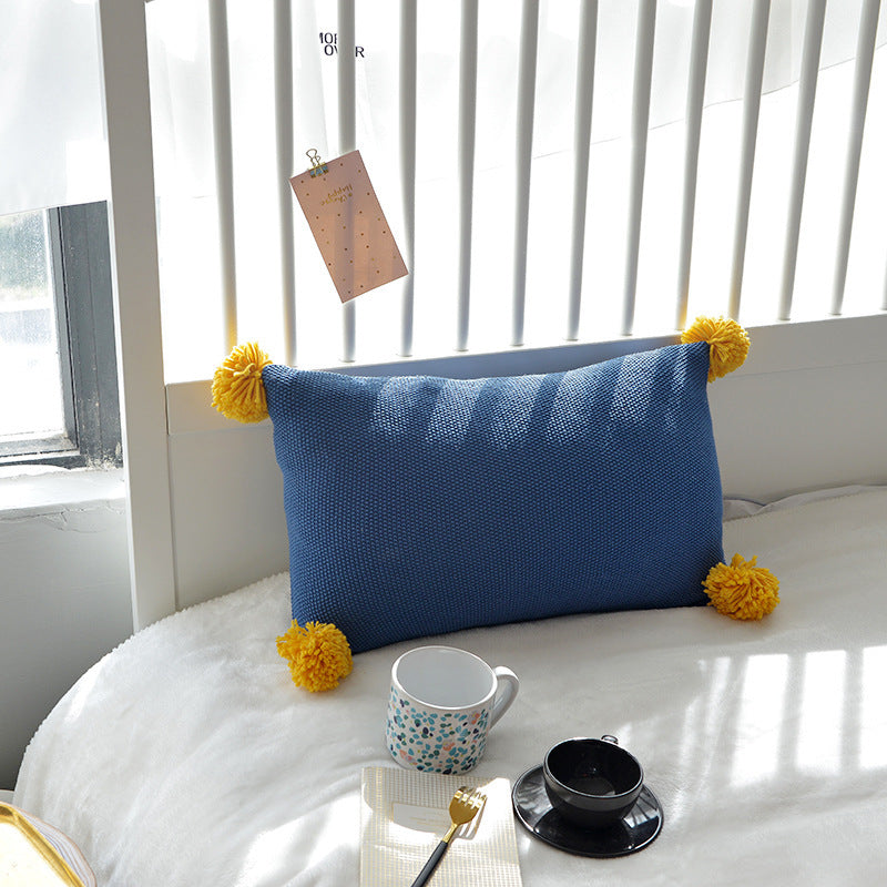 HKM-253011 Cotton Pillowcase for Color Scout Blanket - 50x35cm, Elastic Acrylic Ball