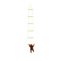 HKM-253011 Festive 3m LED Solar Hanging Lights with Santa Claus Design and Warm Glow
